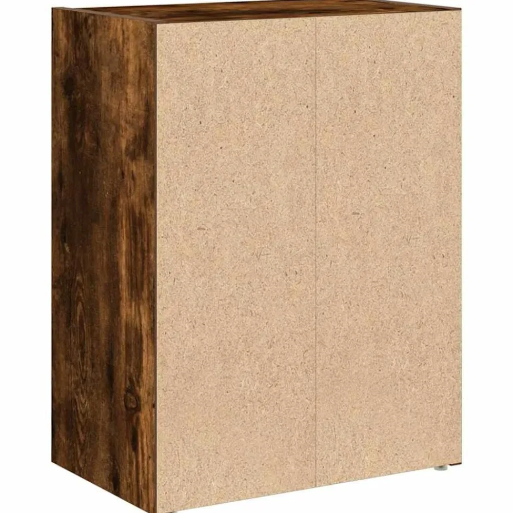 vidaXL Estantería de madera de ingeniería 40x24x52 cm Roble ahumado Clearance