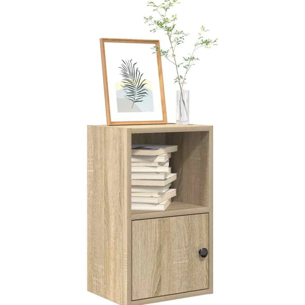 vidaXL Estanterías-Estantería de madera de ingeniería 31x24x52 cm