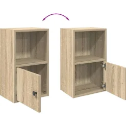 vidaXL Estanterías-Estantería de madera de ingeniería 31x24x52 cm