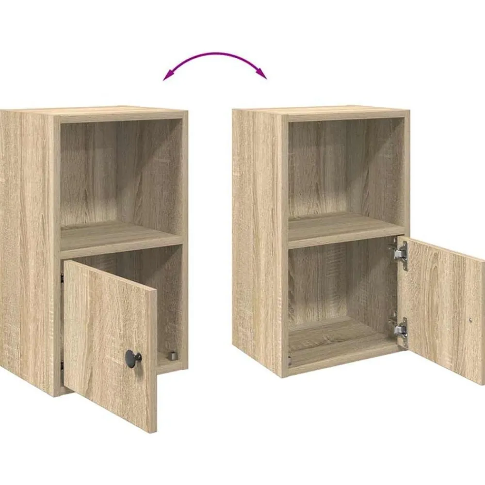 vidaXL Estanterías-Estantería de madera de ingeniería 31x24x52 cm
