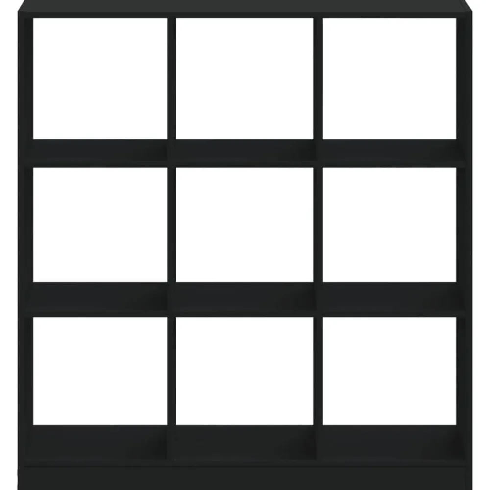 vidaXL Estanterías-Estantería de madera de ingeniería negra 102x32x108 cm