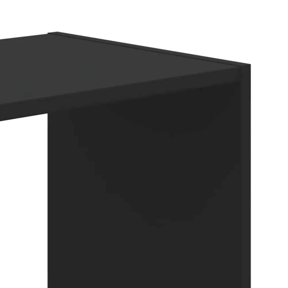 vidaXL Estanterías-Estantería de madera de ingeniería negra 102x32x108 cm