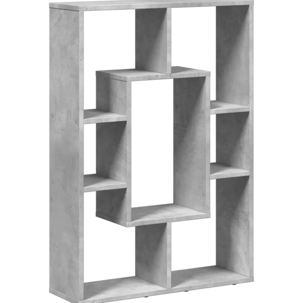 vidaXL Estanterías-Estantería de madera de ingeniería gris hormigón 63x20x90 cm