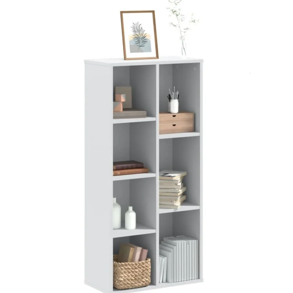vidaXL Estantería de madera de ingeniería blanca 50x25x105 cm Blanco Best