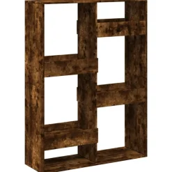 vidaXL Estantería de madera de ingeniería 100x33x135 cm Roble ahumado Hot