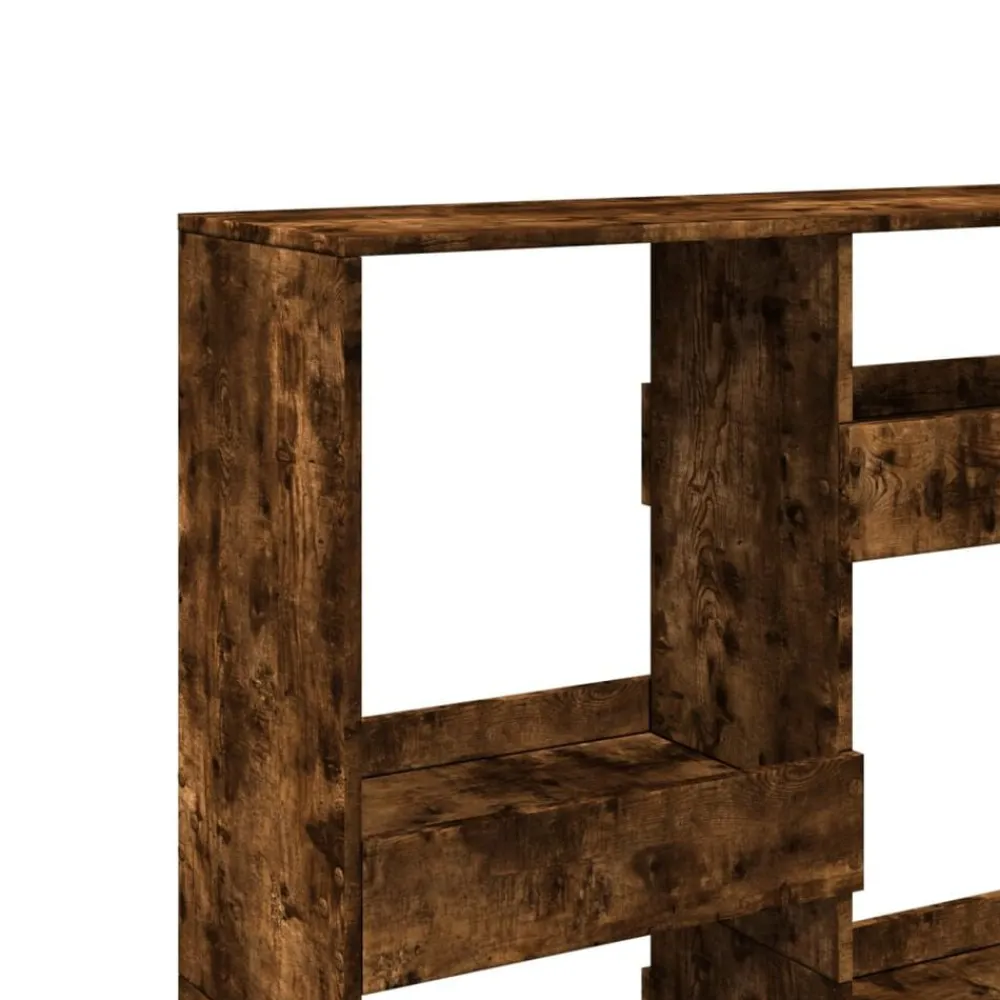 vidaXL Estantería de madera de ingeniería 100x33x135 cm Roble ahumado Hot