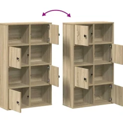 vidaXL Estantería de madera de ingeniería 60x24x101,5 cm Roble Sonoma