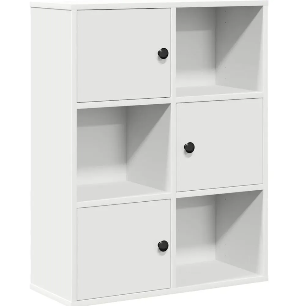vidaXL Estanterías-Estantería de madera de ingeniería blanca 60x24x76,5 cm