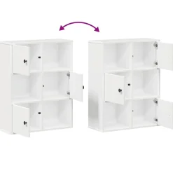 vidaXL Estanterías-Estantería de madera de ingeniería blanca 60x24x76,5 cm