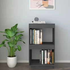 vidaXL Estantería de madera maciza de pino 40x35x71 cm Gris Best