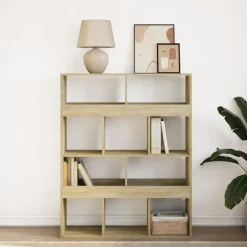 vidaXL Estantería de madera de ingeniería 100x33x125,5 cm Roble Sonoma Outlet