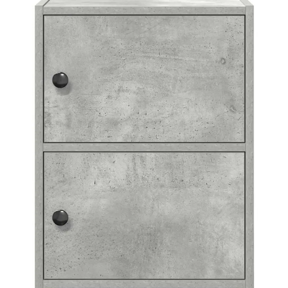 vidaXL Estanterías-Estantería de madera de ingeniería gris hormigón 40x24x52 cm
