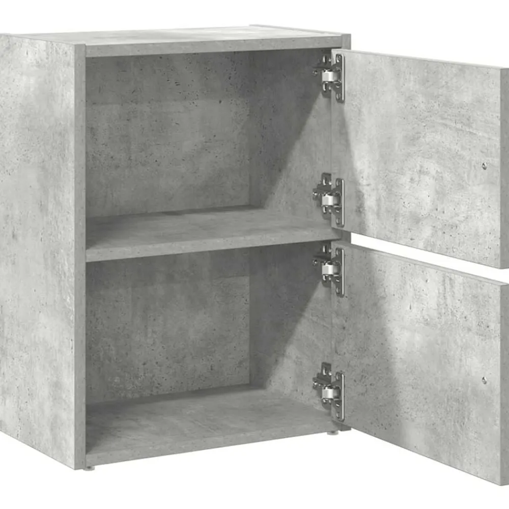 vidaXL Estanterías-Estantería de madera de ingeniería gris hormigón 40x24x52 cm