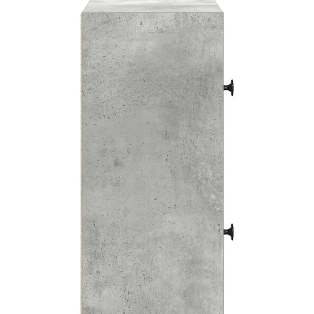 vidaXL Estanterías-Estantería de madera de ingeniería gris hormigón 40x24x52 cm