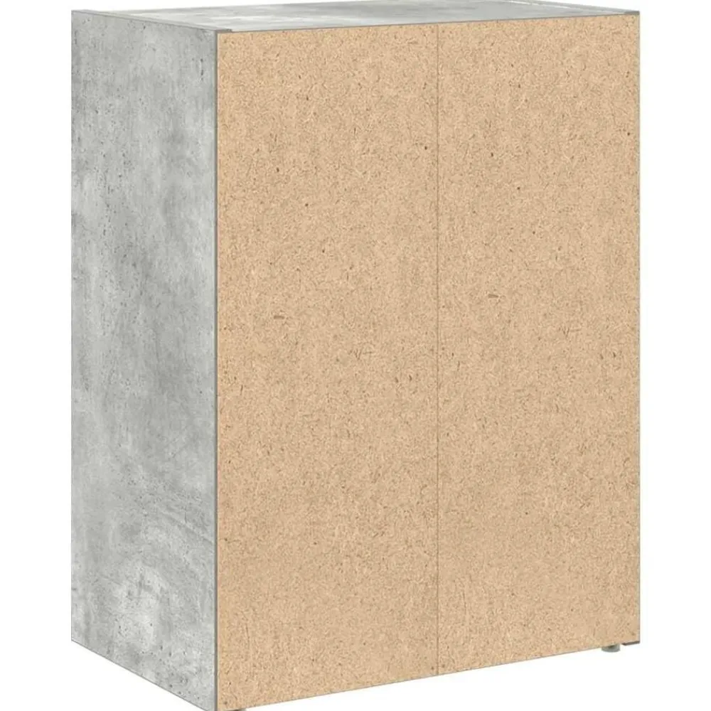 vidaXL Estanterías-Estantería de madera de ingeniería gris hormigón 40x24x52 cm