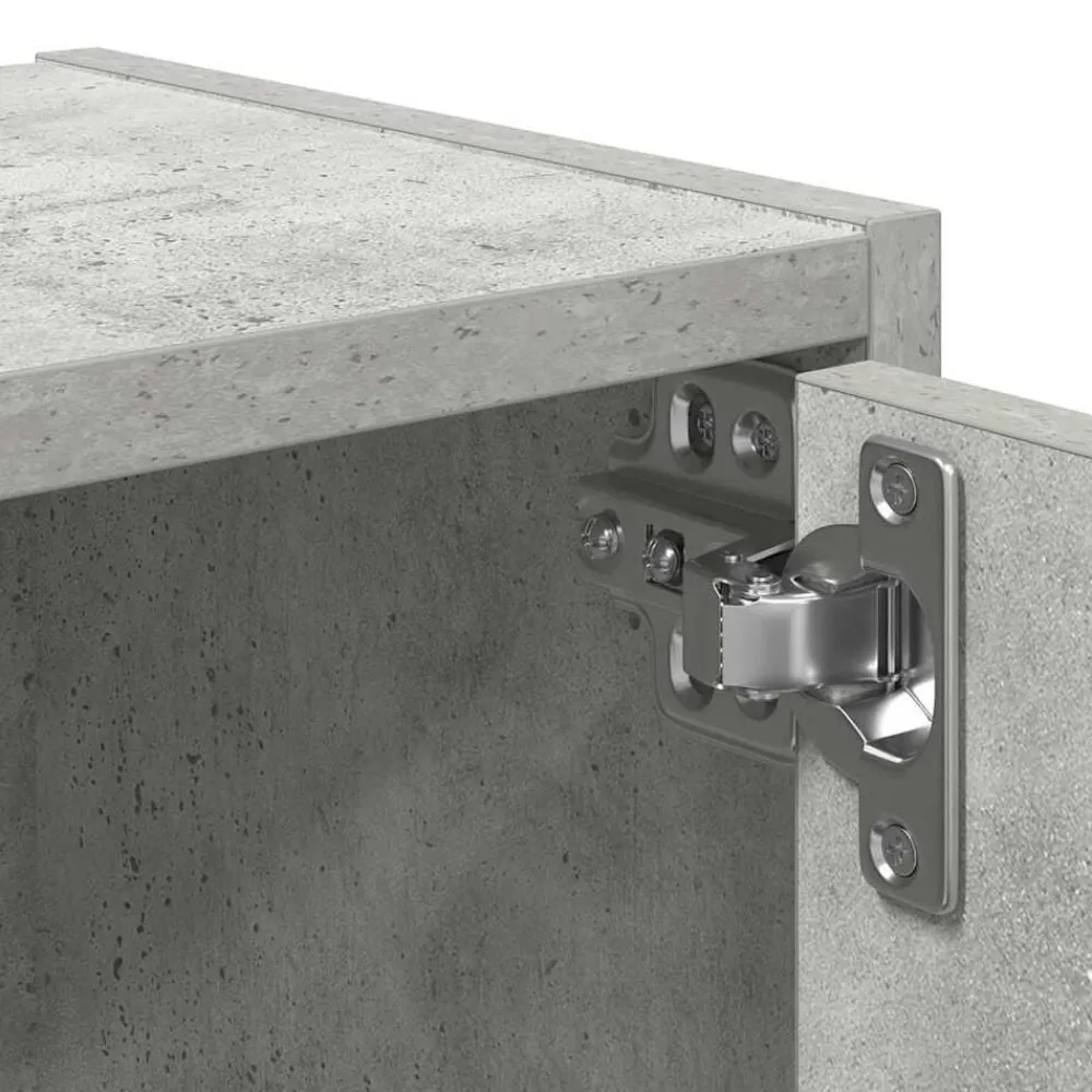 vidaXL Estanterías-Estantería de madera de ingeniería gris hormigón 40x24x52 cm