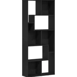 vidaXL Estantería de madera de 67x24x161 cm Roble negro