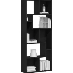 vidaXL Estantería de madera de 67x24x161 cm Roble negro