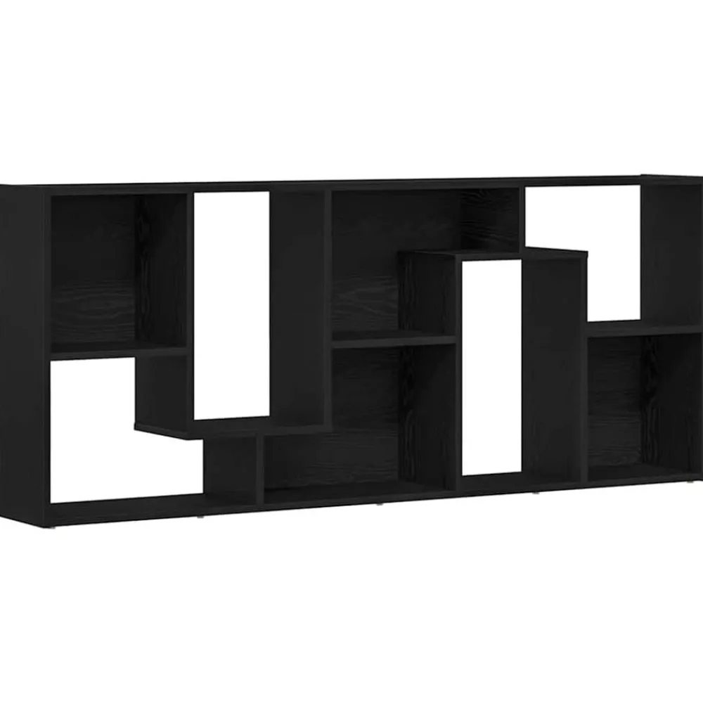 vidaXL Estantería de madera de 67x24x161 cm Roble negro