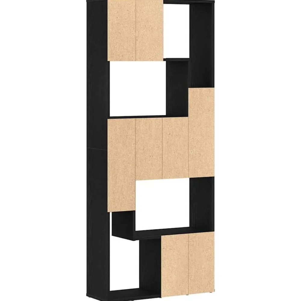 vidaXL Estantería de madera de 67x24x161 cm Roble negro