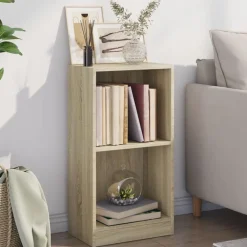 vidaXL Estantería de madera contrachapada color roble 40x24x75 cm Roble Sonoma New