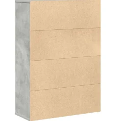 vidaXL Estantería de madera de ingeniería gris hormigón 60x24x85 cm Gris hormigón Clearance