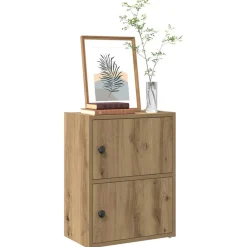 vidaXL Estantería de madera de ingeniería 40x24x52 cm Roble artisan Sale