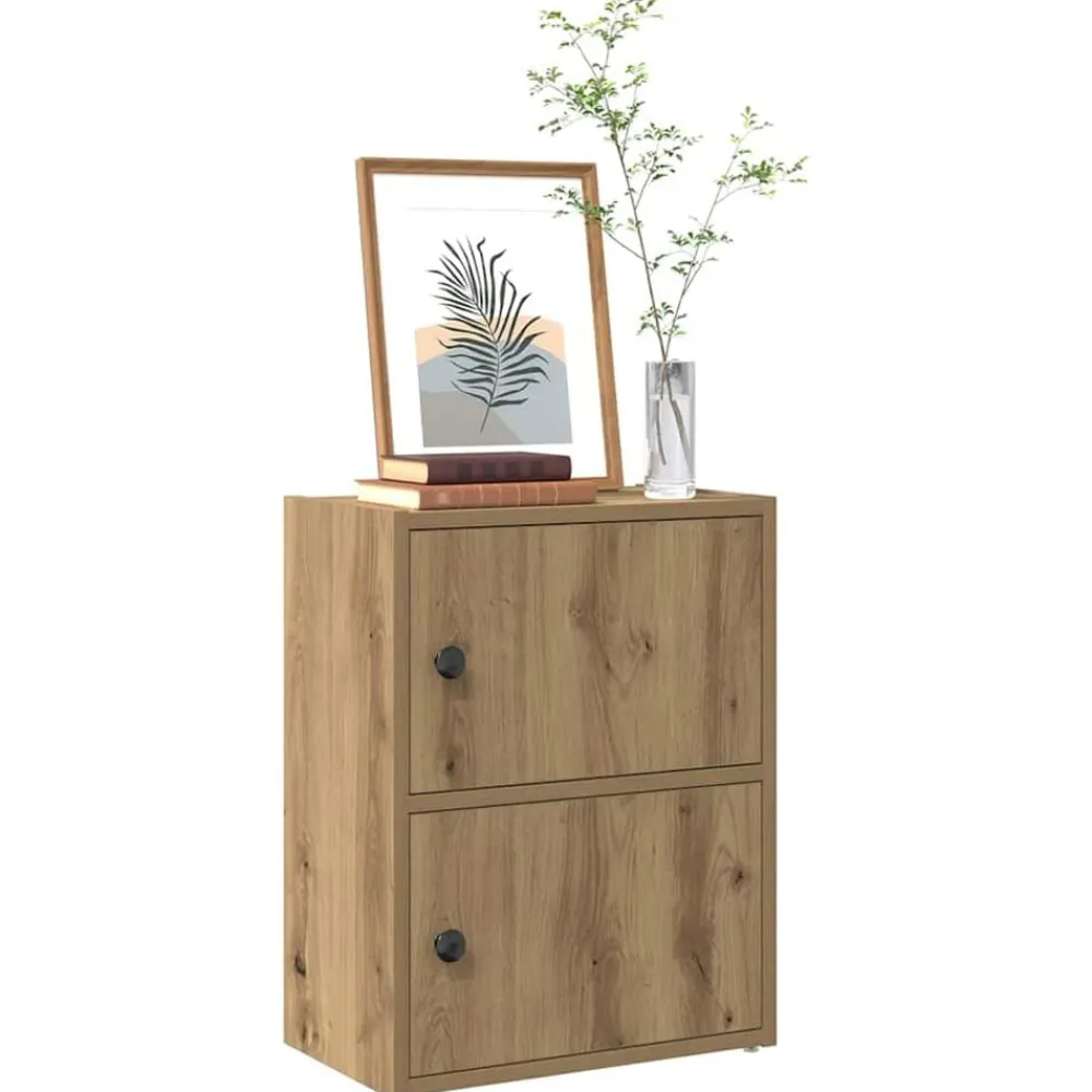 vidaXL Estantería de madera de ingeniería 40x24x52 cm Roble artisan Sale