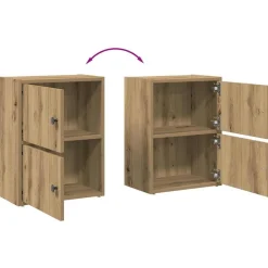 vidaXL Estantería de madera de ingeniería 40x24x52 cm Roble artisan Sale