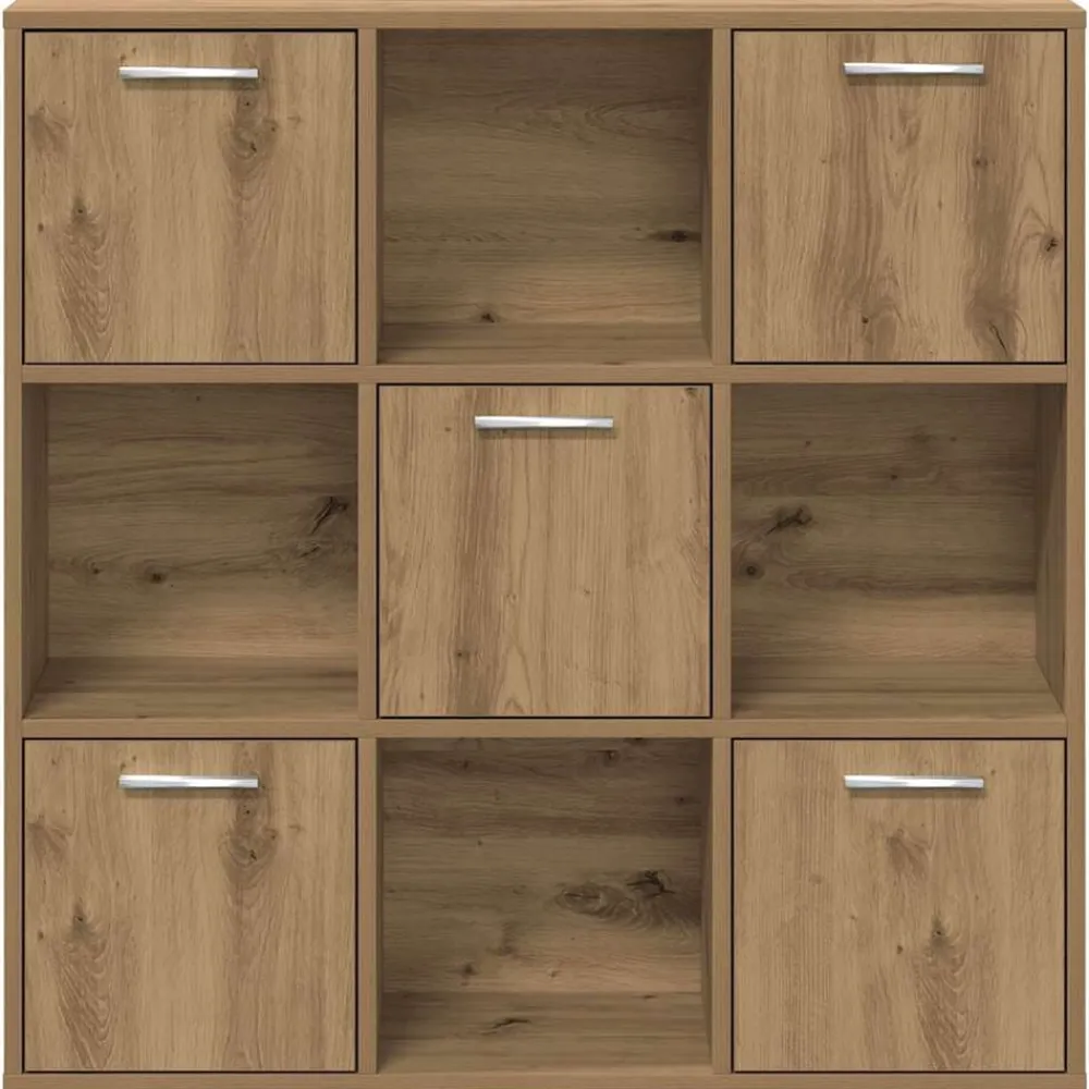 vidaXL Estantería de madera de ingeniería 90x28x90 cm Roble artisan