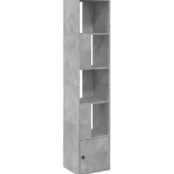 vidaXL Estanterías-Estantería de madera de ingeniería gris hormigón 40x36x189 cm
