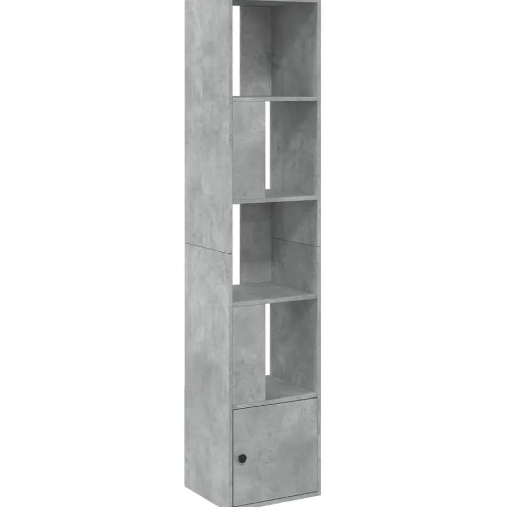 vidaXL Estanterías-Estantería de madera de ingeniería gris hormigón 40x36x189 cm