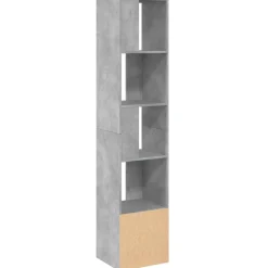 vidaXL Estanterías-Estantería de madera de ingeniería gris hormigón 40x36x189 cm