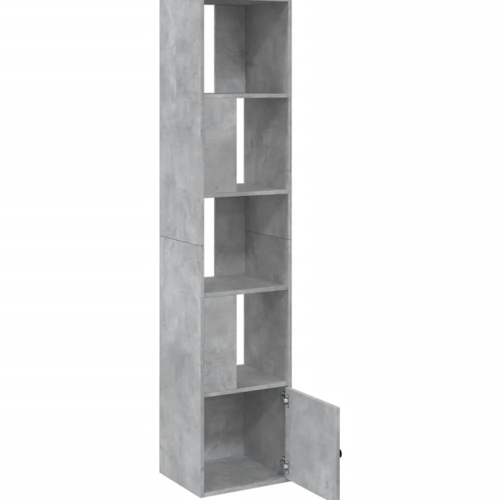 vidaXL Estanterías-Estantería de madera de ingeniería gris hormigón 40x36x189 cm