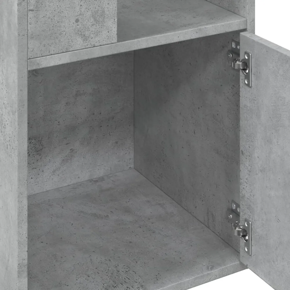 vidaXL Estanterías-Estantería de madera de ingeniería gris hormigón 40x36x189 cm
