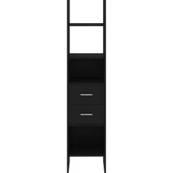 vidaXL Estantería de madera contrachapada 40x35x180 cm Negro Outlet