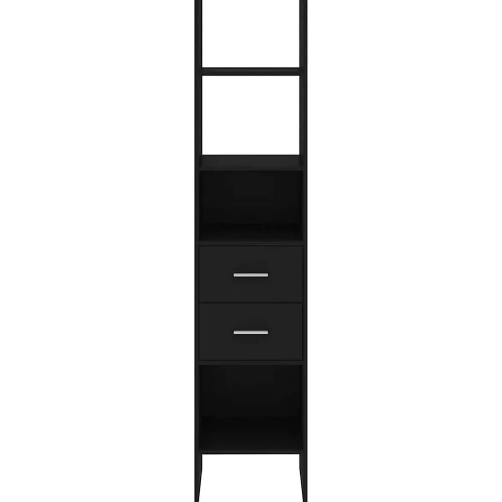vidaXL Estantería de madera contrachapada 40x35x180 cm Negro Outlet