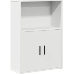 vidaXL Estanterías-Estantería de madera de ingeniería blanca 60x24x85 cm