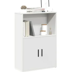 vidaXL Estanterías-Estantería de madera de ingeniería blanca 60x24x85 cm