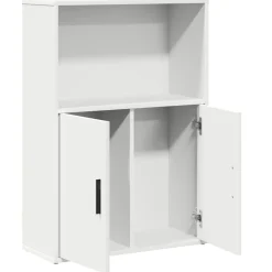 vidaXL Estanterías-Estantería de madera de ingeniería blanca 60x24x85 cm