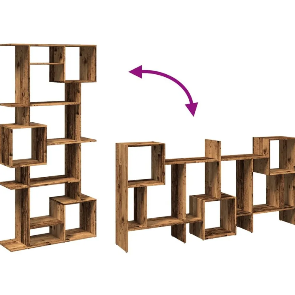 vidaXL Estanterías-Estantería de madera de ingeniería 92x29x188 cm
