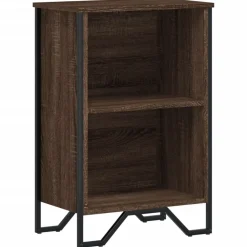 vidaXL Estantería de madera de ingeniería marrón roble 50x31x74,5 cm Marr&oacute;n roble Outlet