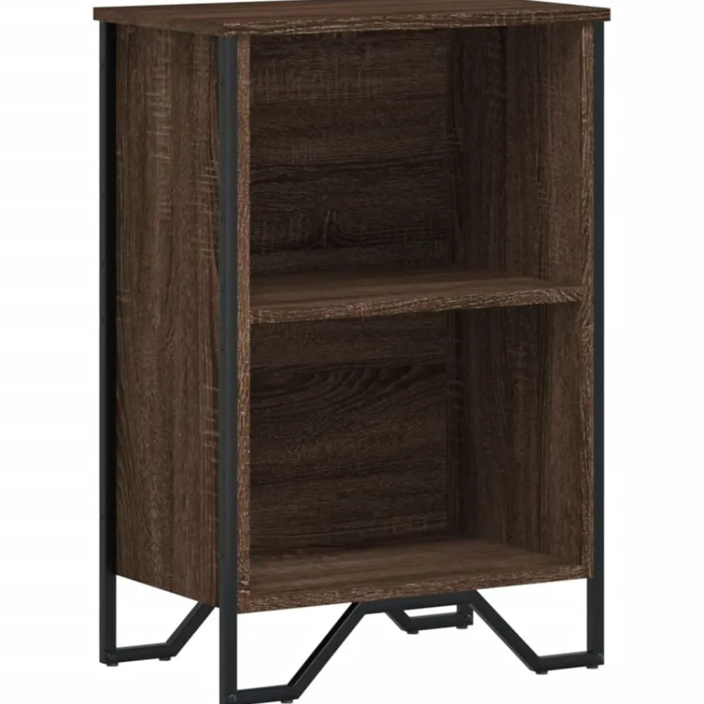 vidaXL Estantería de madera de ingeniería marrón roble 50x31x74,5 cm Marrón roble Outlet