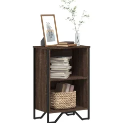 vidaXL Estantería de madera de ingeniería marrón roble 50x31x74,5 cm Marr&oacute;n roble Outlet