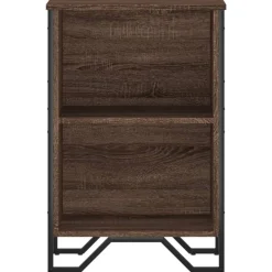 vidaXL Estantería de madera de ingeniería marrón roble 50x31x74,5 cm Marrón roble Outlet