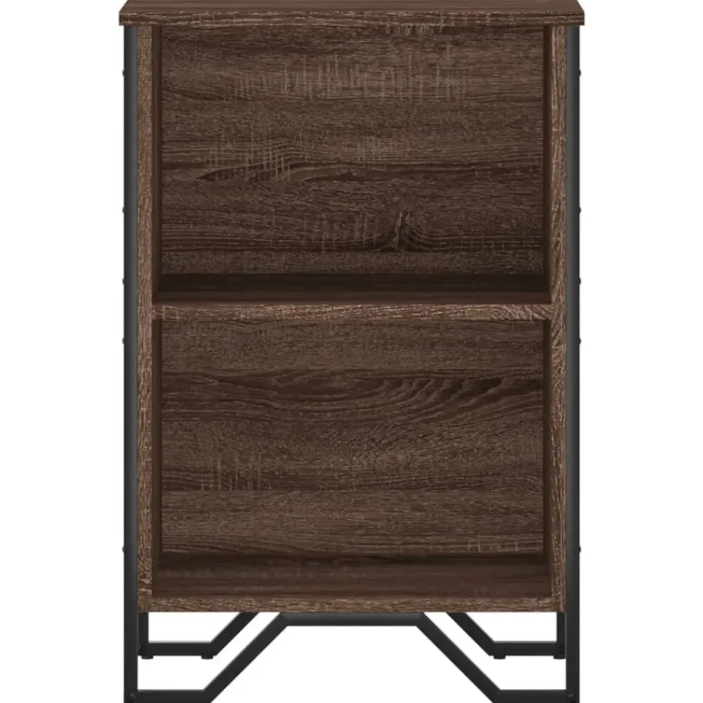 vidaXL Estantería de madera de ingeniería marrón roble 50x31x74,5 cm Marrón roble Outlet