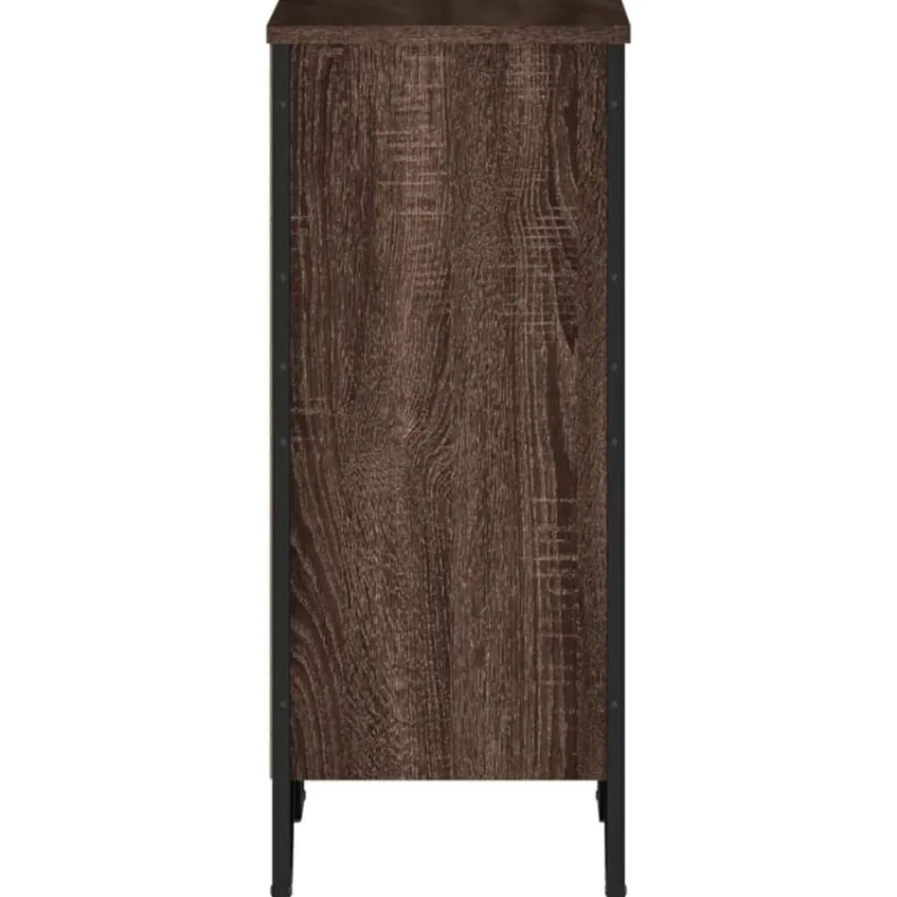vidaXL Estantería de madera de ingeniería marrón roble 50x31x74,5 cm Marrón roble Outlet