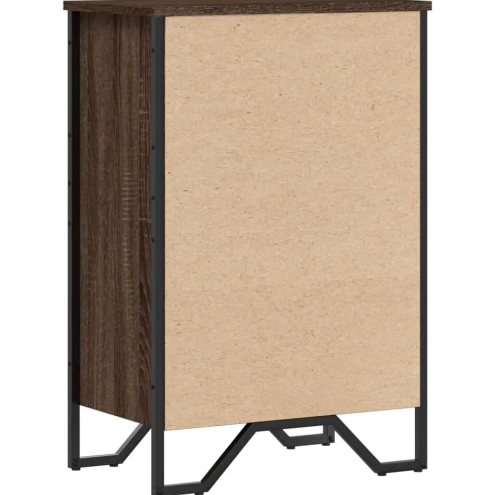 vidaXL Estantería de madera de ingeniería marrón roble 50x31x74,5 cm Marrón roble Outlet