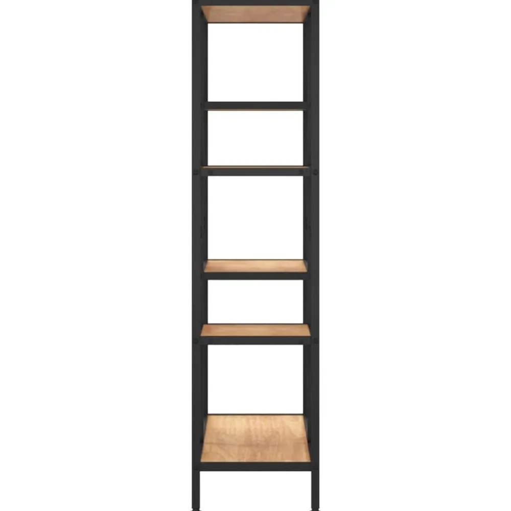 vidaXL Estanterías-Estantería de madera contrachapada y acero 80x30x120 cm