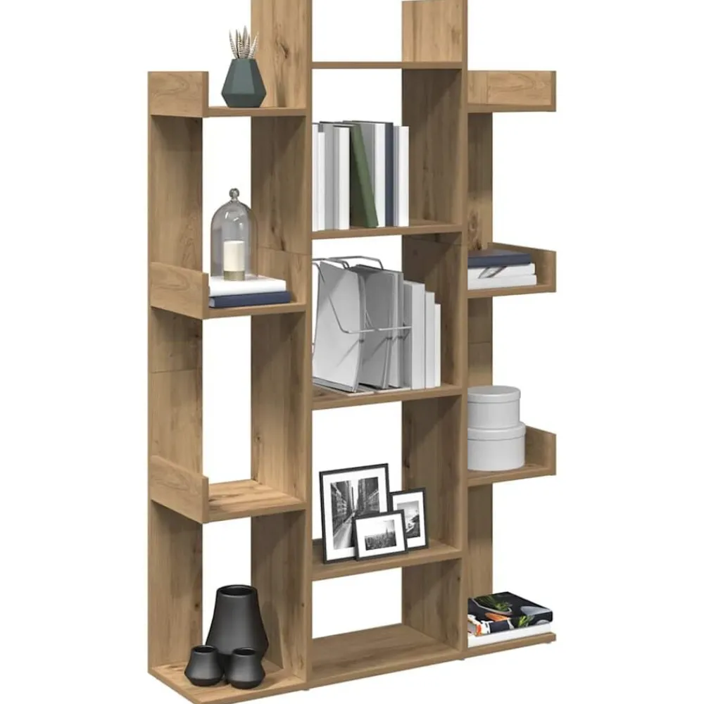 vidaXL Estantería de madera de ingeniería 86x25,5x140 cm Roble artisan Sale